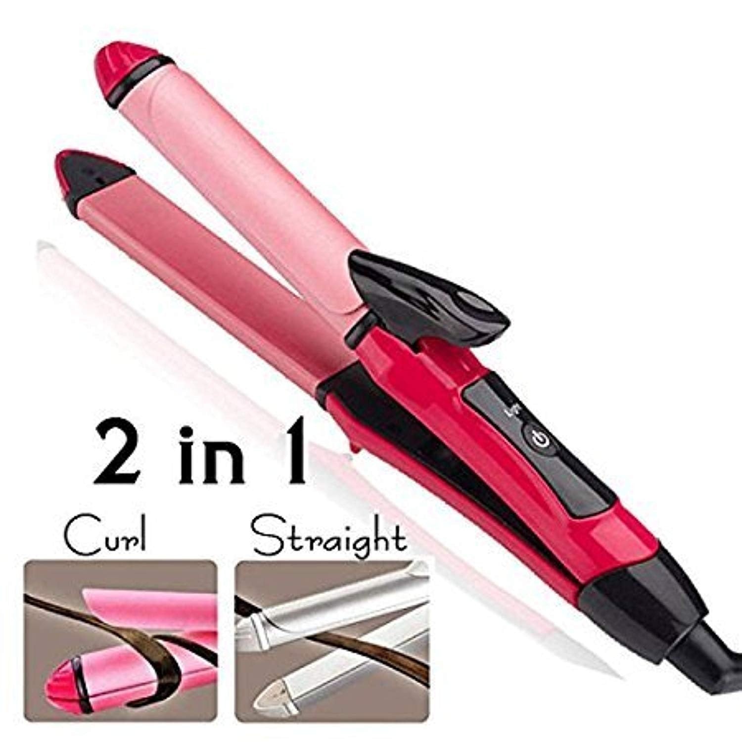 🔥 2-in-1 Nova Hair Straightener & Curler | Quick Heat-Up, Dual Styling Tool