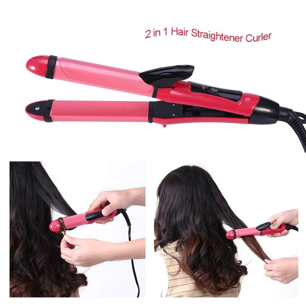 🔥 2-in-1 Nova Hair Straightener & Curler | Quick Heat-Up, Dual Styling Tool
