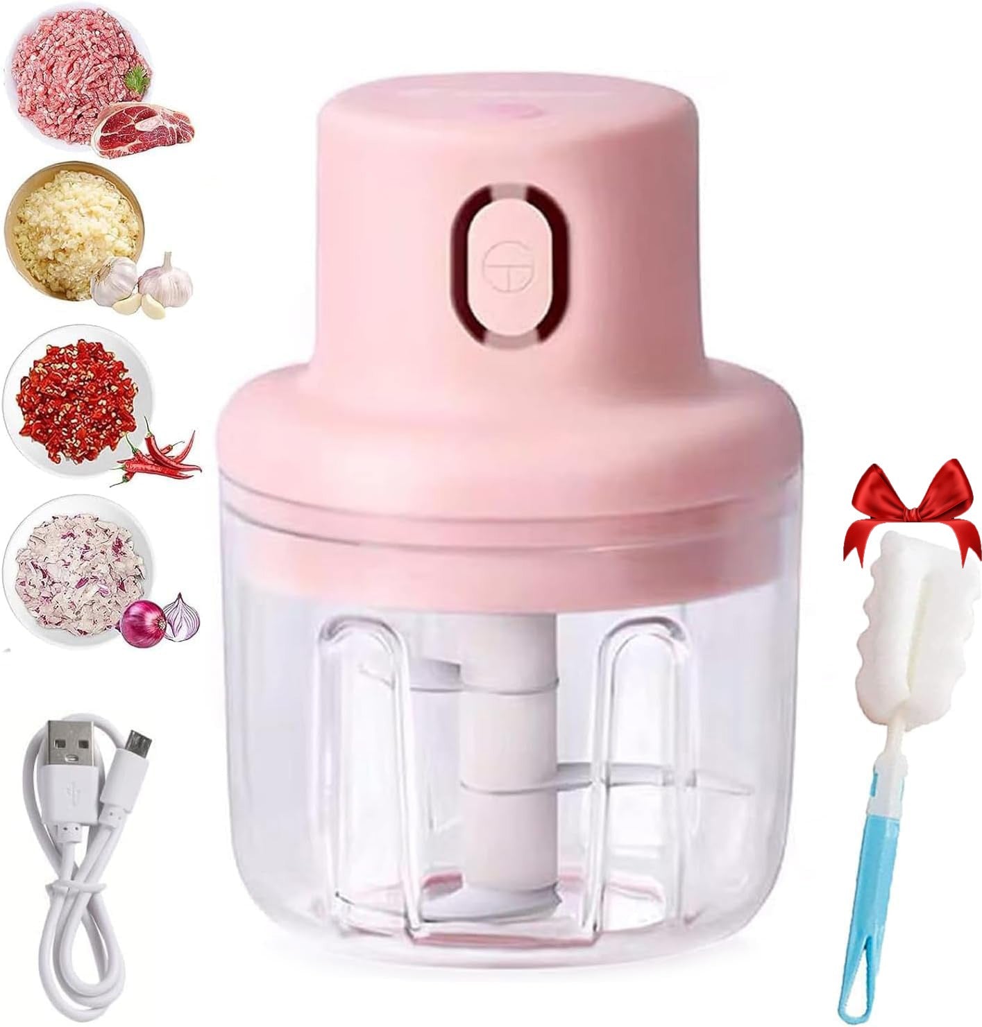 250ml Intelligent Electric Garlic Machine – USB Rechargeable Wireless Mini Food Chopper