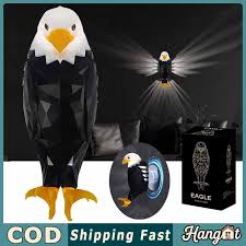 3D Bald Eagle Wall Light – Rechargeable LED Shadow Lamp