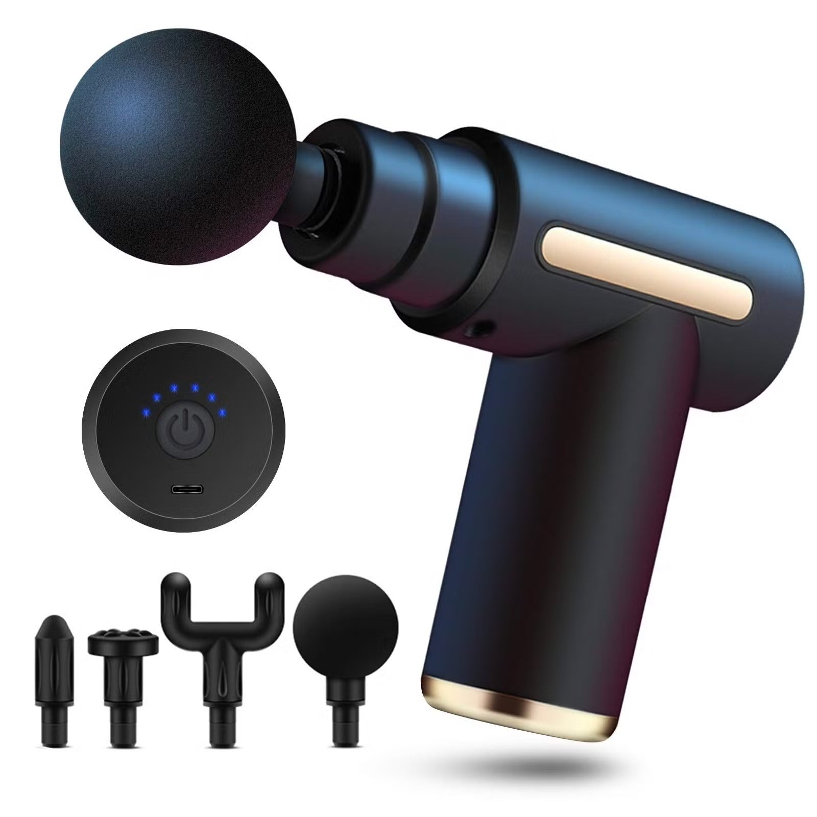 4-in-1 Electric Massage Gun – Deep Tissue Full Body Massager