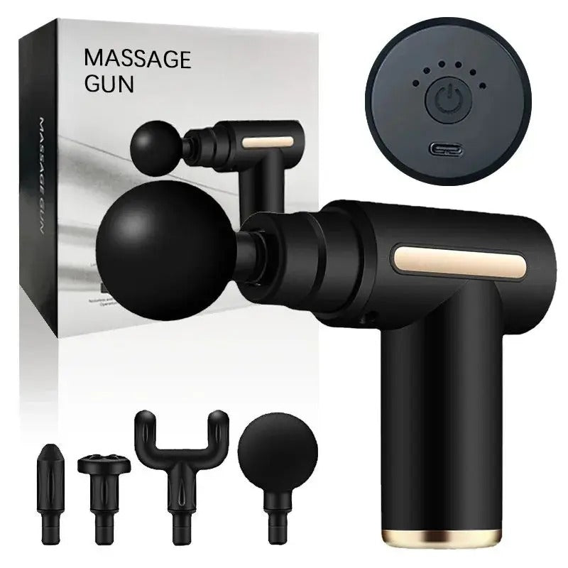 4-in-1 Electric Massage Gun – Deep Tissue Full Body Massager