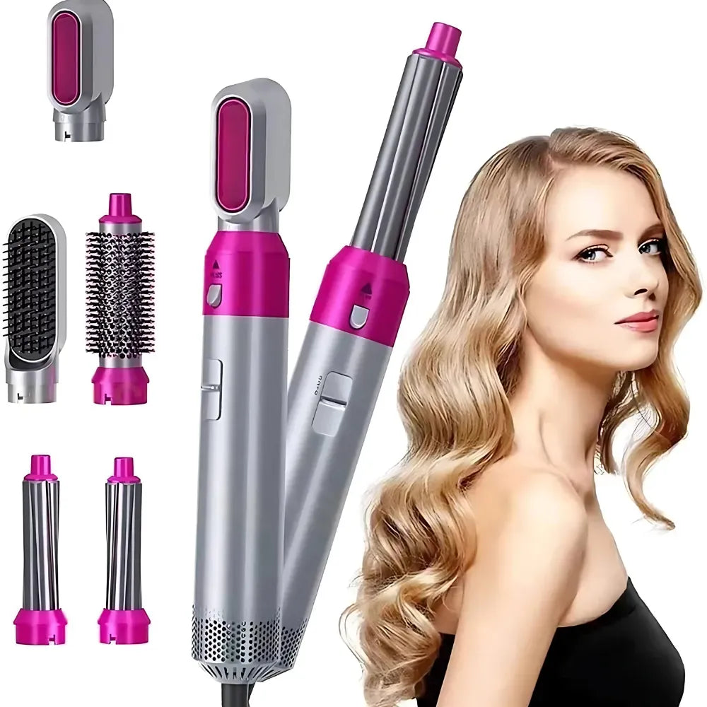 5-in-1 Hot Air Styler Brush – Dryer, Curler & Volumizer