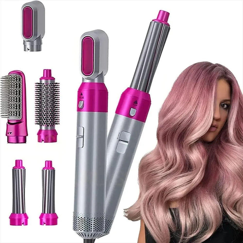 5-in-1 Hot Air Styler Brush – Dryer, Curler & Volumizer