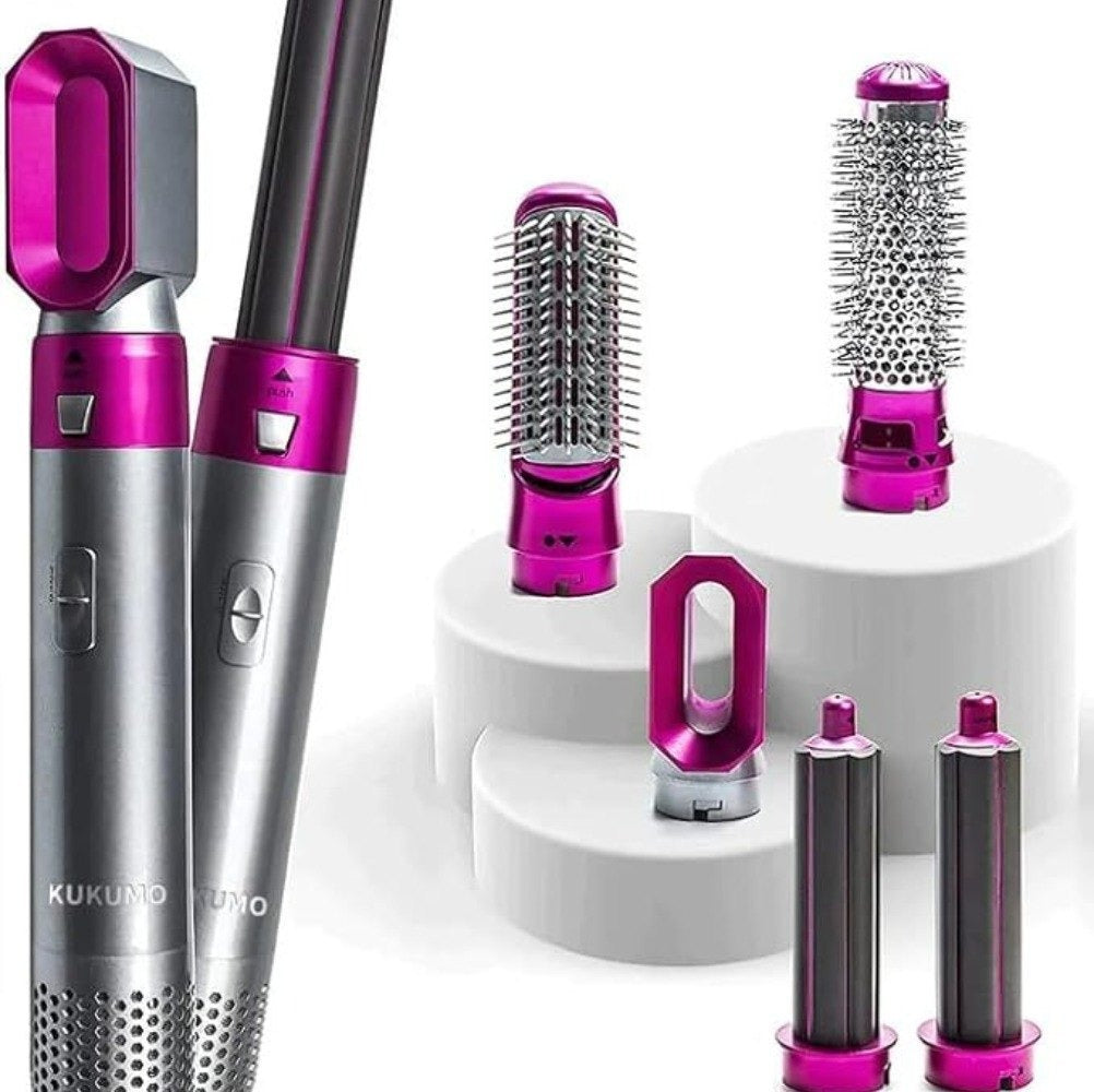 5-in-1 Hot Air Styler Brush – Dryer, Curler & Volumizer