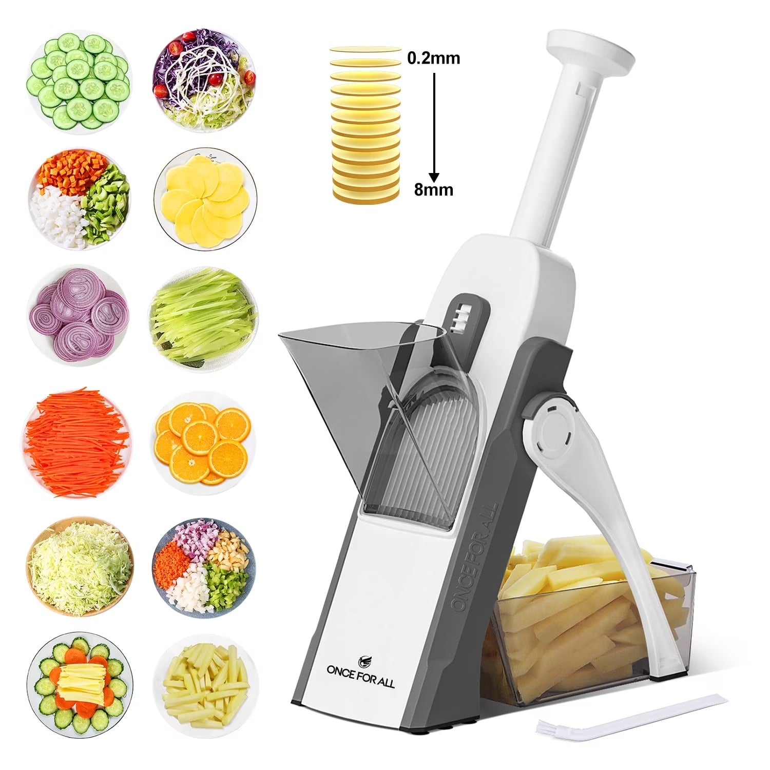 5-in-1 Mandoline Slicer – Safe Vegetable Cutter & Dicer