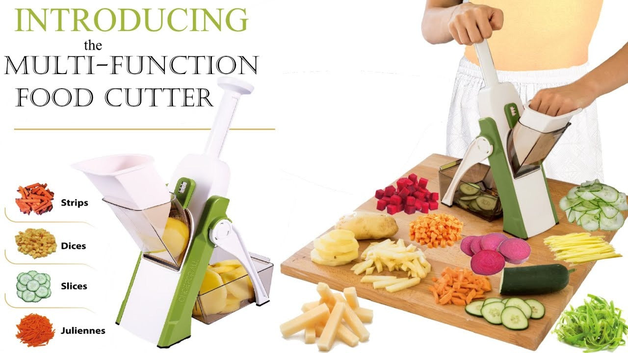 5-in-1 Mandoline Slicer – Safe Vegetable Cutter & Dicer