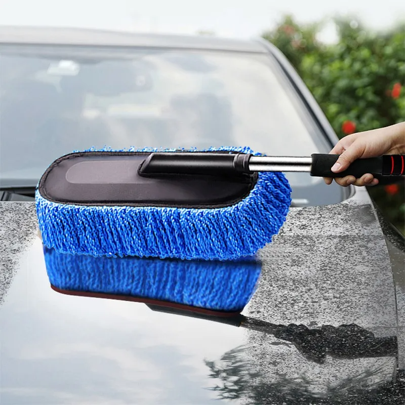 Retractable Microfiber Car Duster – Telescopic Wash Brush