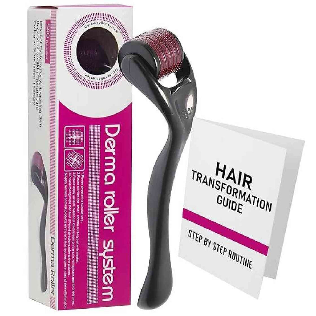 540 Titanium Derma Roller – Face & Hair Microneedling Tool