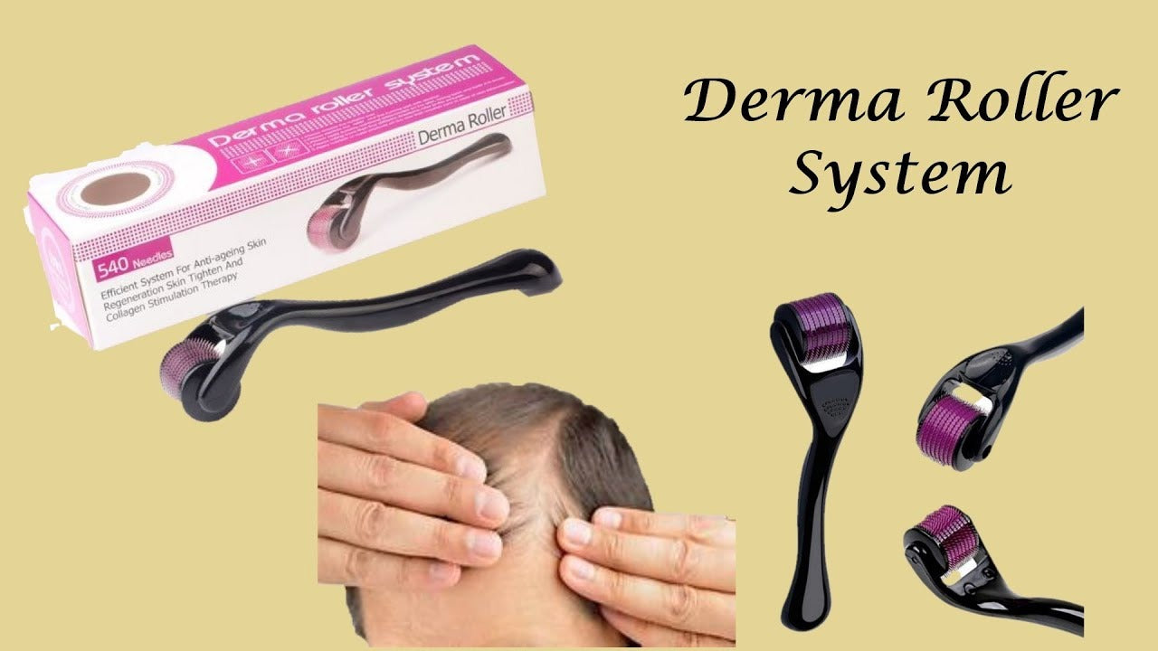 540 Titanium Derma Roller – Face & Hair Microneedling Tool
