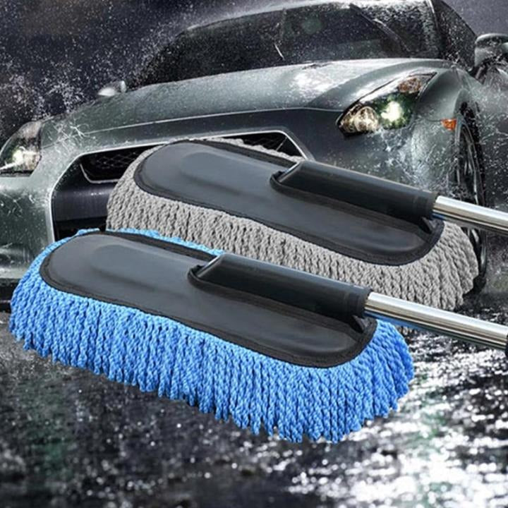 Retractable Microfiber Car Duster – Telescopic Wash Brush