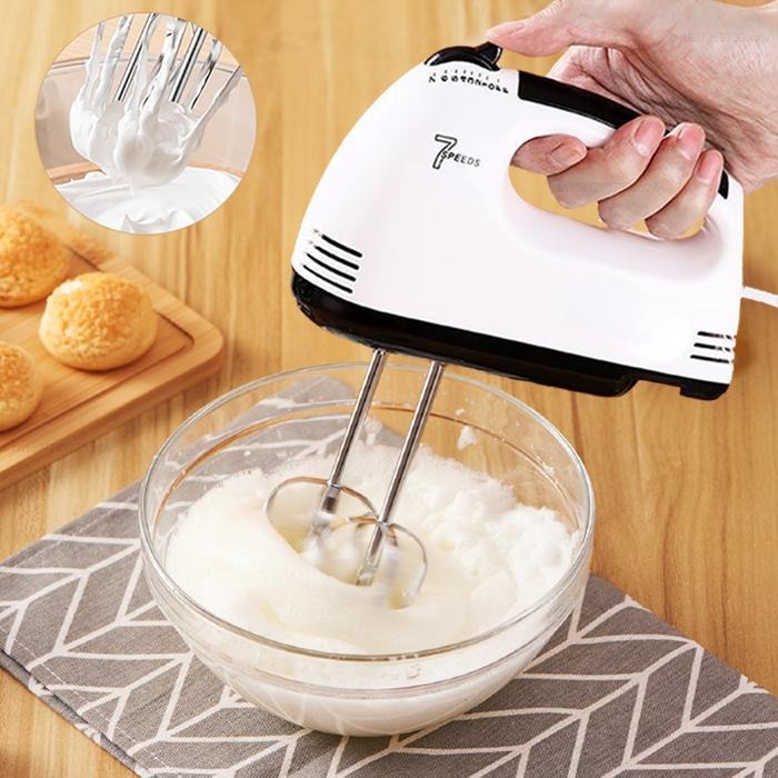 7-Speed Electric Hand Mixer – Powerful Portable Kitchen Cake & Egg Beater
