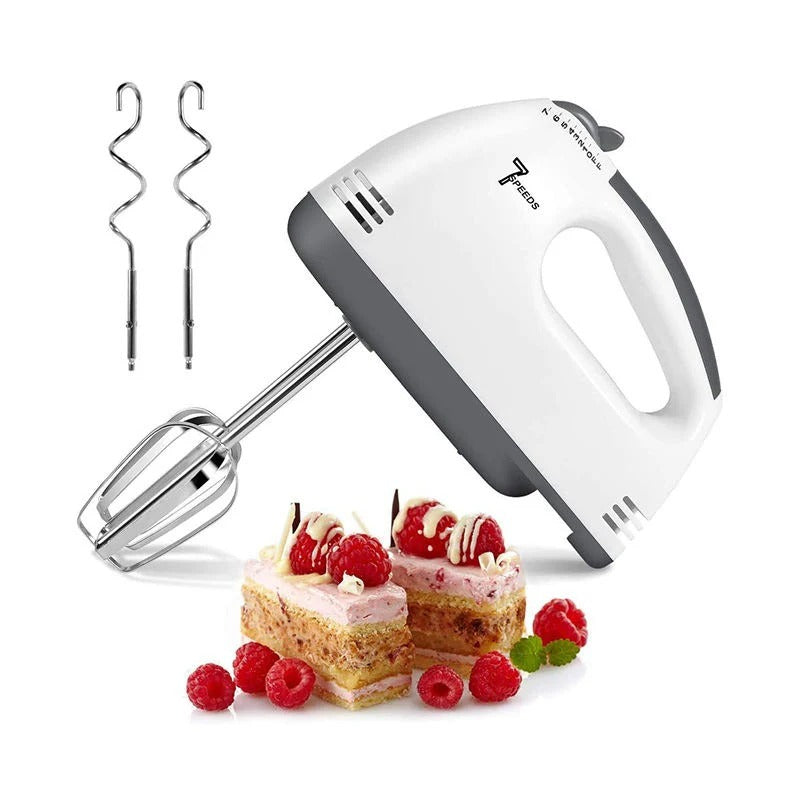 7-Speed Electric Hand Mixer – Powerful Portable Kitchen Cake & Egg Beater
