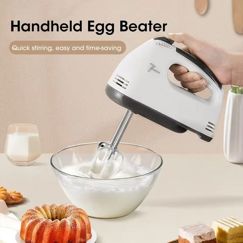 7-Speed Electric Hand Mixer – Powerful Portable Kitchen Cake & Egg Beater