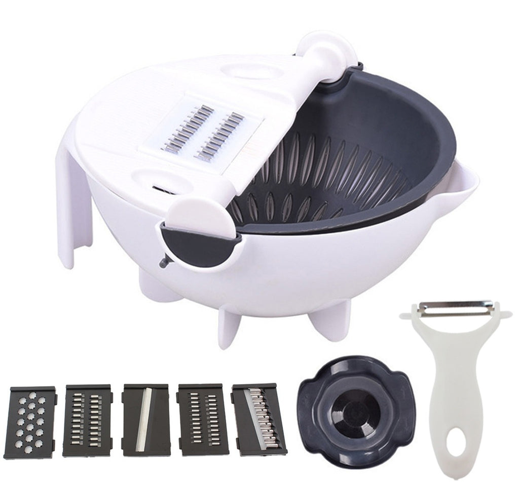 9-in-1 Multifunctional Vegetable Cutter – Hand-Held Spiralizer & Slicer