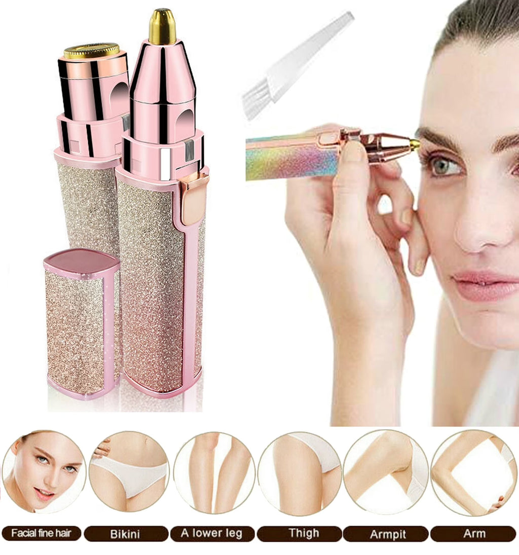 Multi-Function 2-in-1 Electric Hair Remover – Eyebrow & Body Hair Trimmer for Smooth Skin