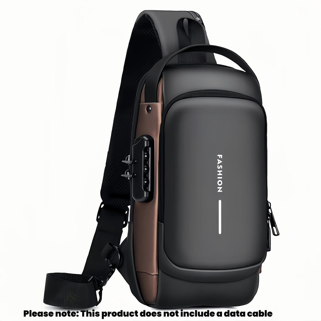 Anti-Theft Sling Chest Bag for Men & Women – USB Charging Crossbody Backpack, Waterproof Travel Shoulder Bag