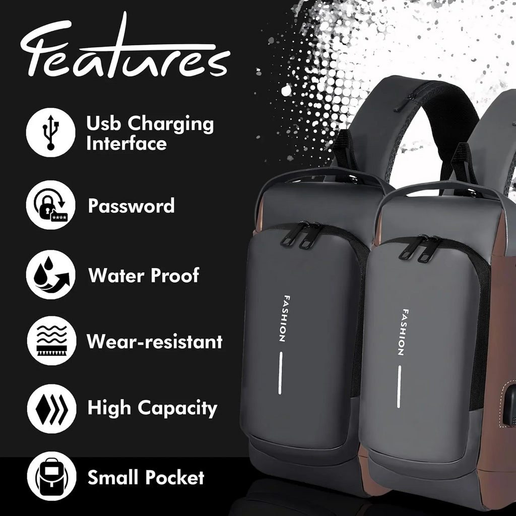 Anti-Theft Sling Chest Bag for Men & Women – USB Charging Crossbody Backpack, Waterproof Travel Shoulder Bag