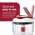 Clink Manual Food Processor 500ml – 3 Stainless Steel Blade Hand Pull Chopper