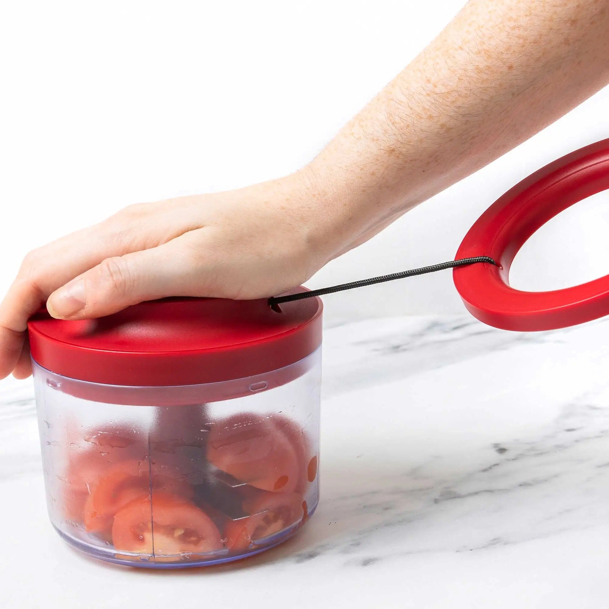 Clink Manual Food Processor 500ml – 3 Stainless Steel Blade Hand Pull Chopper