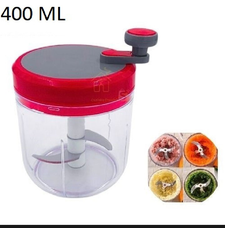 Clink Manual Food Processor 500ml – 3 Stainless Steel Blade Hand Pull Chopper