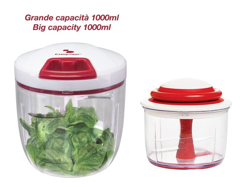 Clink Manual Food Processor 500ml – 3 Stainless Steel Blade Hand Pull Chopper