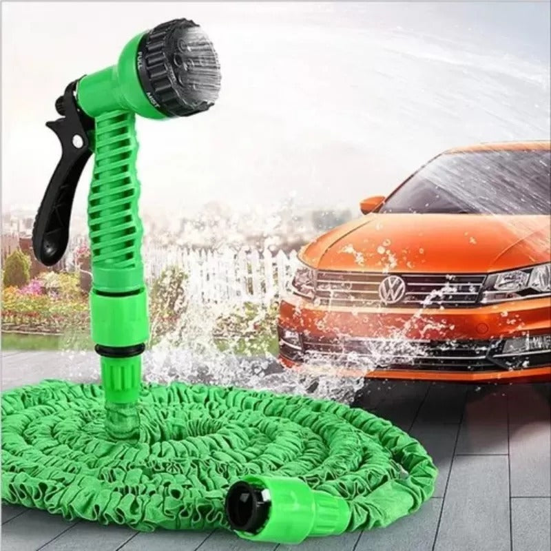 100FT Expandable Garden Hose Pipe – Magic Flexible 30M Water Hose with Spray Gun for Car Wash & Plant Watering