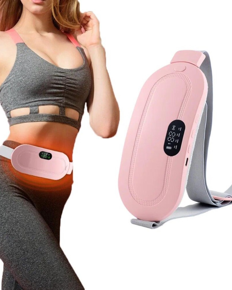 Harmari Electric Period Pain Relief Belt – Rechargeable Menstrual Heating Pad with 3 Heat Levels & Vibration Massage