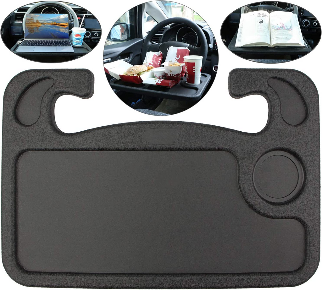 Portable Car Steering Wheel Tray – Laptop & Dining Desk”