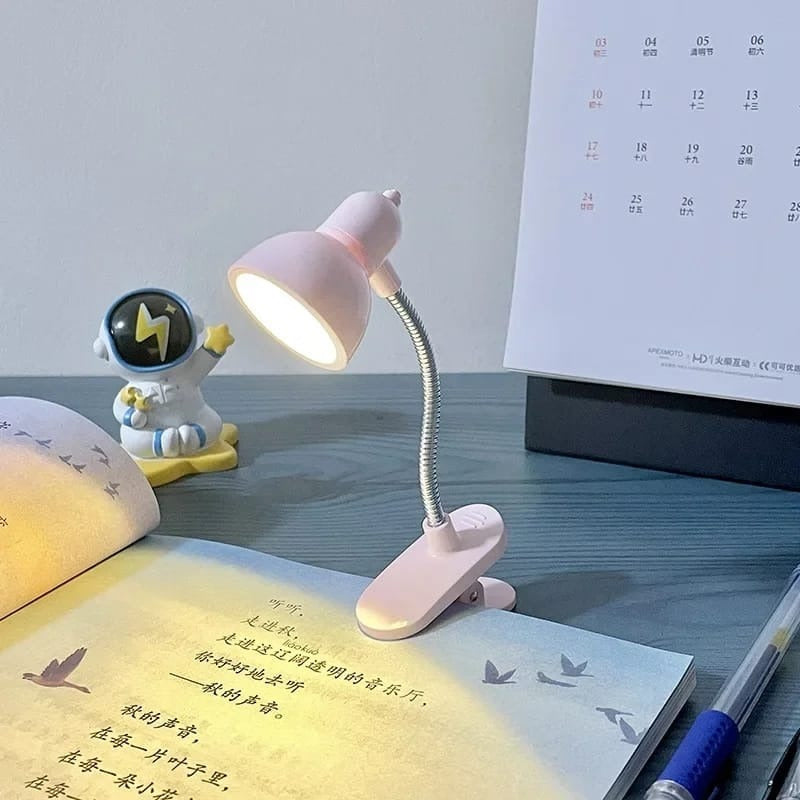 Mini Portable LED Clip Lamp – 360° Flexible Desk Reading Light