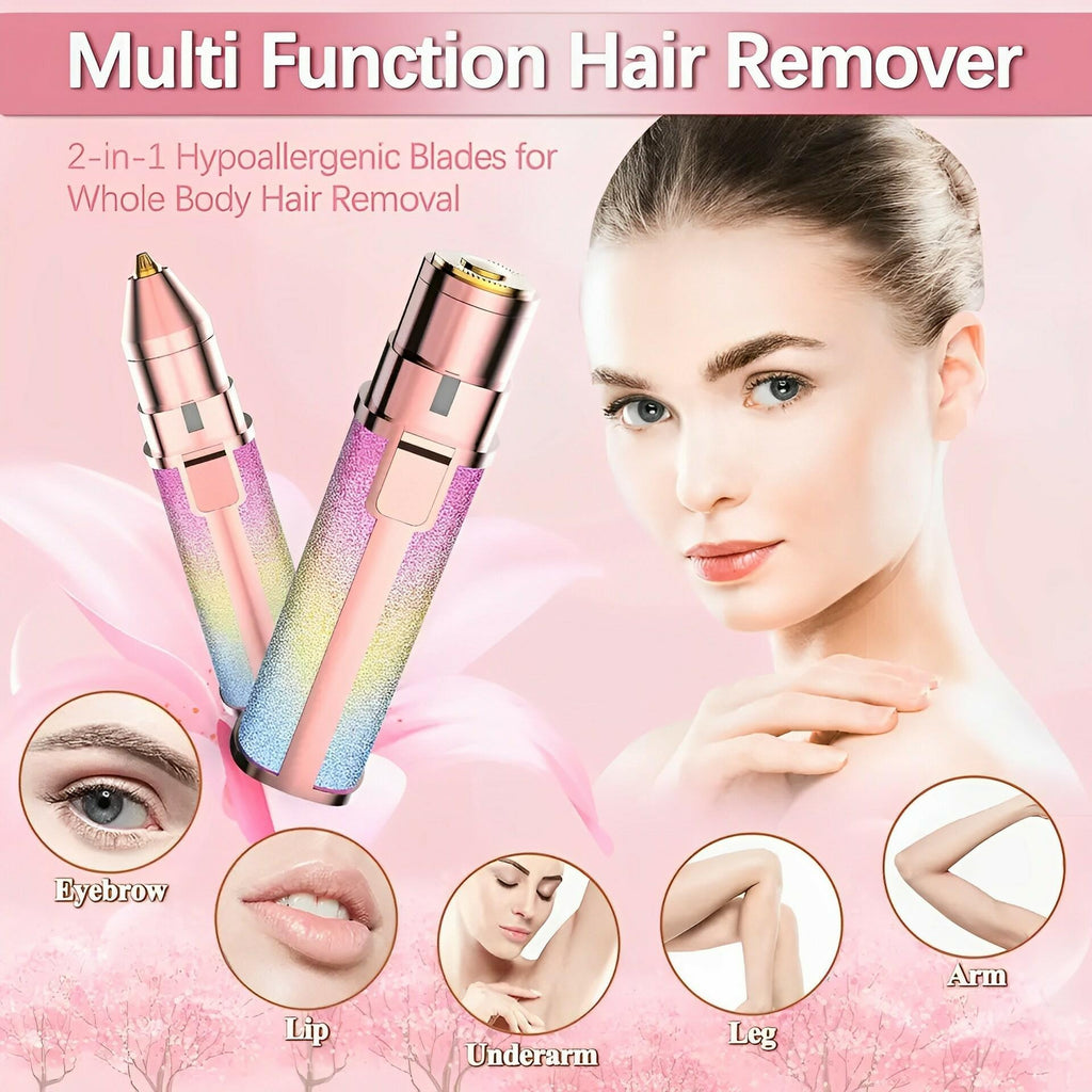 Multi-Function 2-in-1 Electric Hair Remover – Eyebrow & Body Hair Trimmer for Smooth Skin