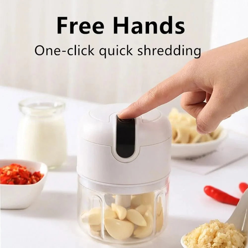 Portable Electric Mini Food Chopper – Garlic & Vegetable Masher