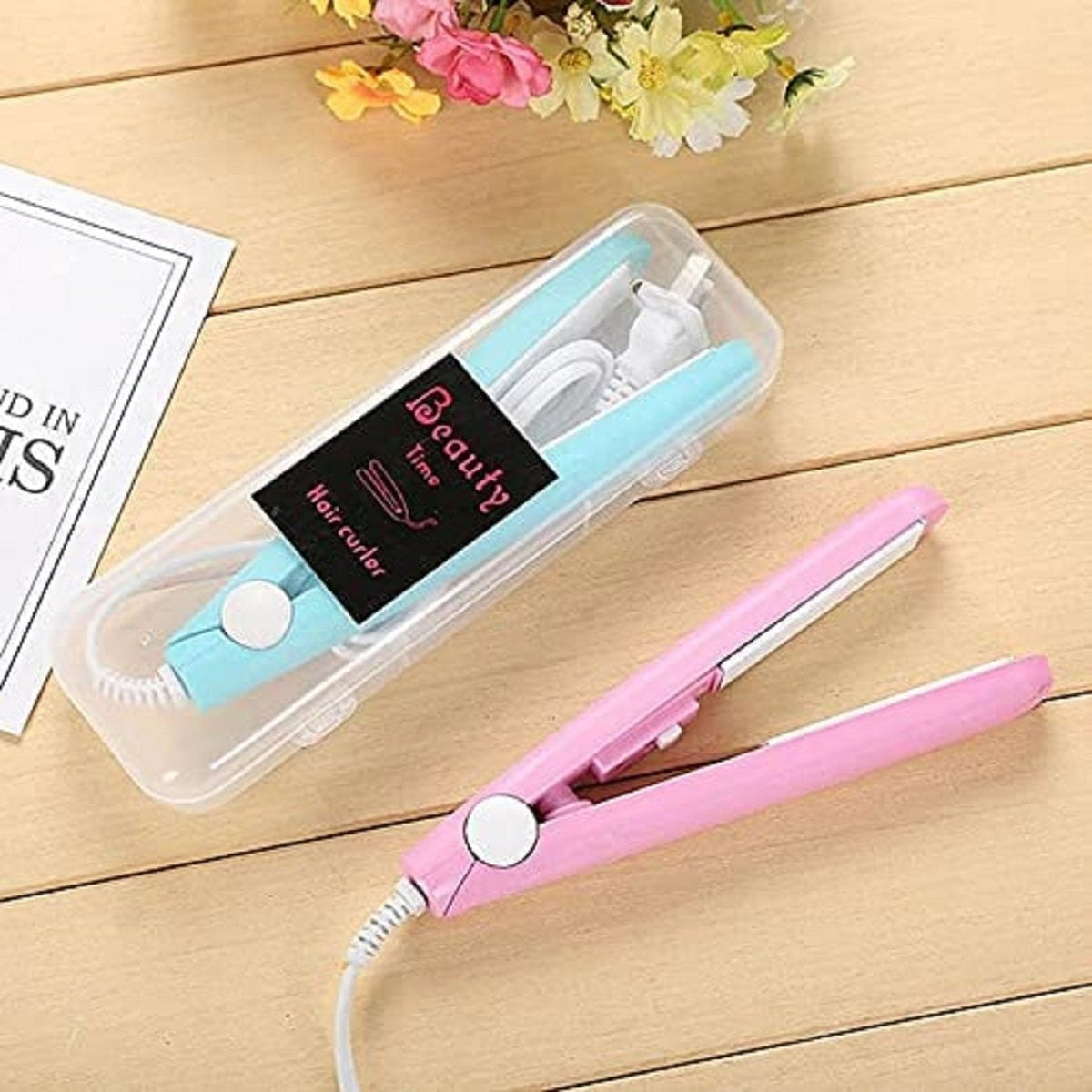 Portable Mini Hair Straightener for Women – USB Rechargeable Compact Flat Iron for Travel & Quick Styling