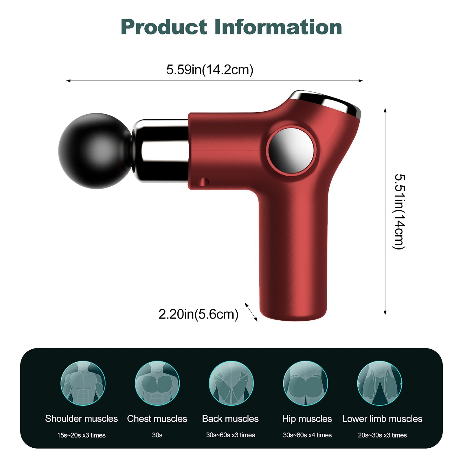 Portable Mini Massage Gun – Fascia Gun / Mini Fascial Massager for Muscle Relief & Recovery