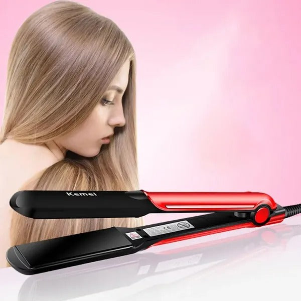 Kemei Professional Hair Straightener – Fast Heating Ceramic Flat Iron for Smooth & Shiny Hair