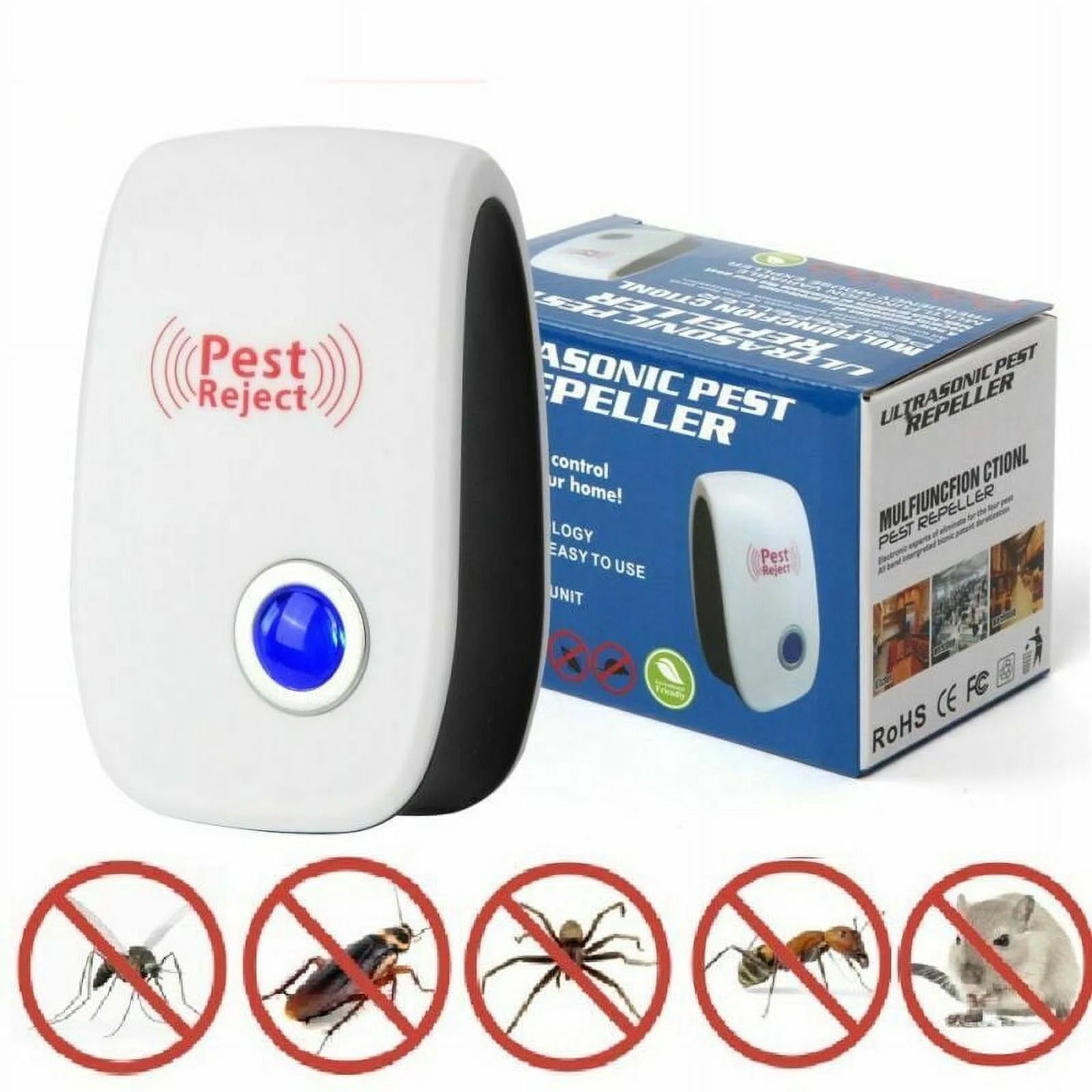 Quito Ultrasonic Pest Repeller – Electronic Insect & Mouse Repellent for Home