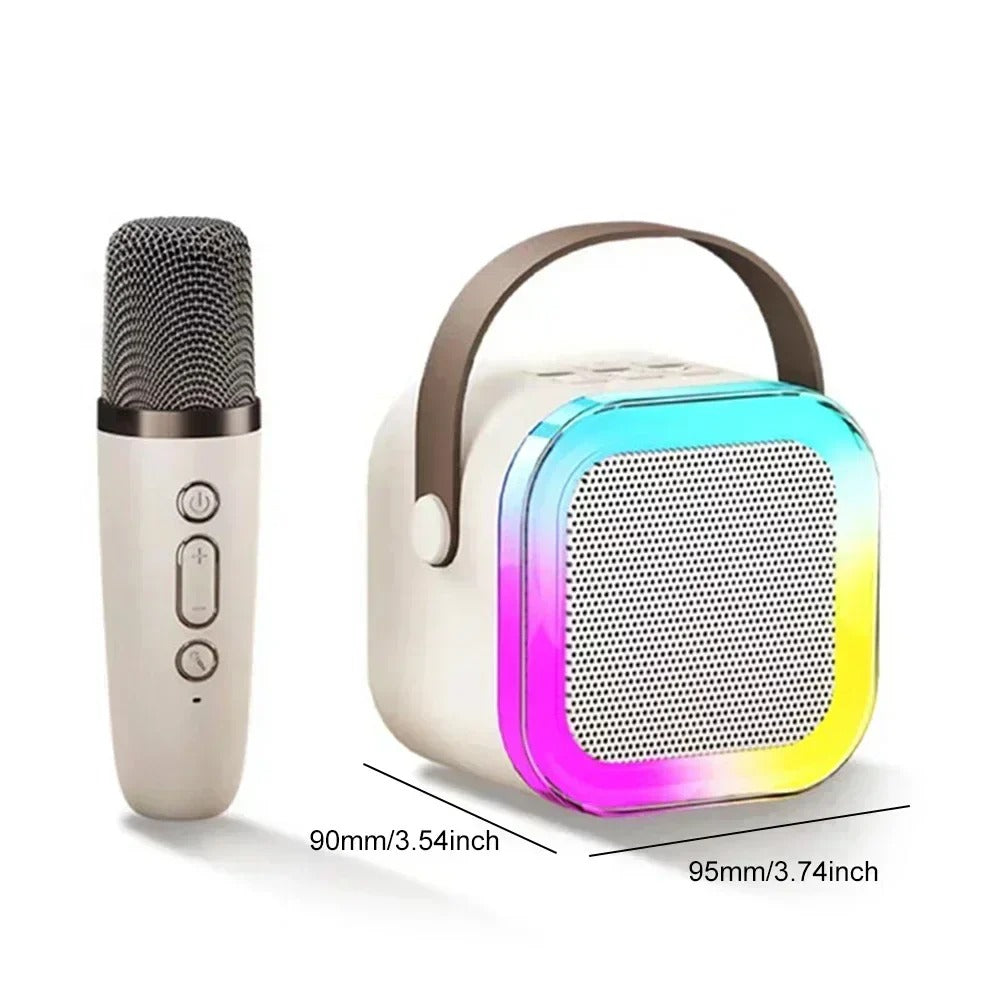 K12 Mini Karaoke Speaker with Wireless Microphone – Portable Bluetooth Singing Toy for Kids