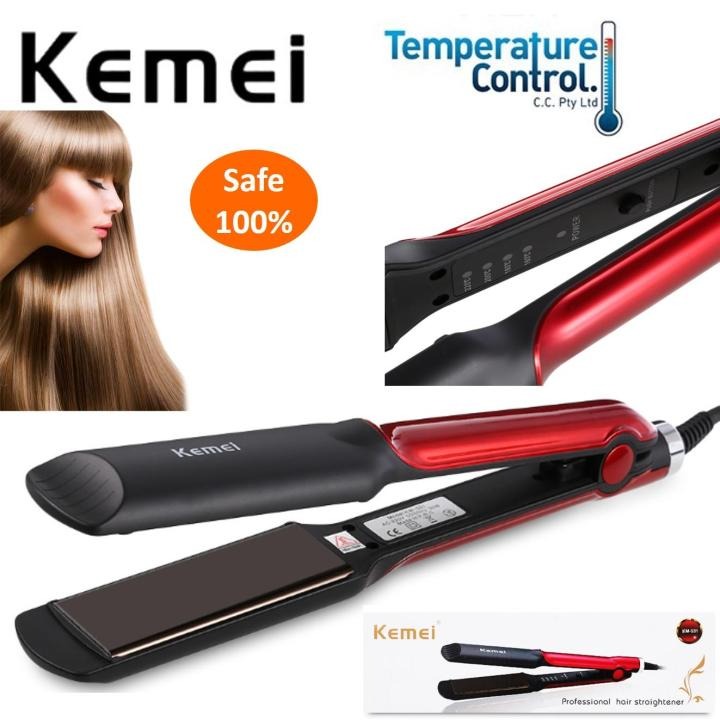 Kemei Professional Hair Straightener – Fast Heating Ceramic Flat Iron for Smooth & Shiny Hair