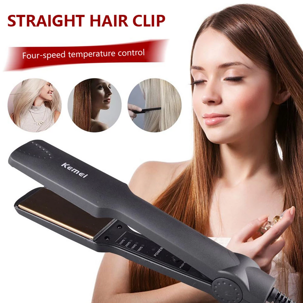 Kemei KM-329 Professional Hair Straightener – Fast Heating Flat Iron for Smooth Hair