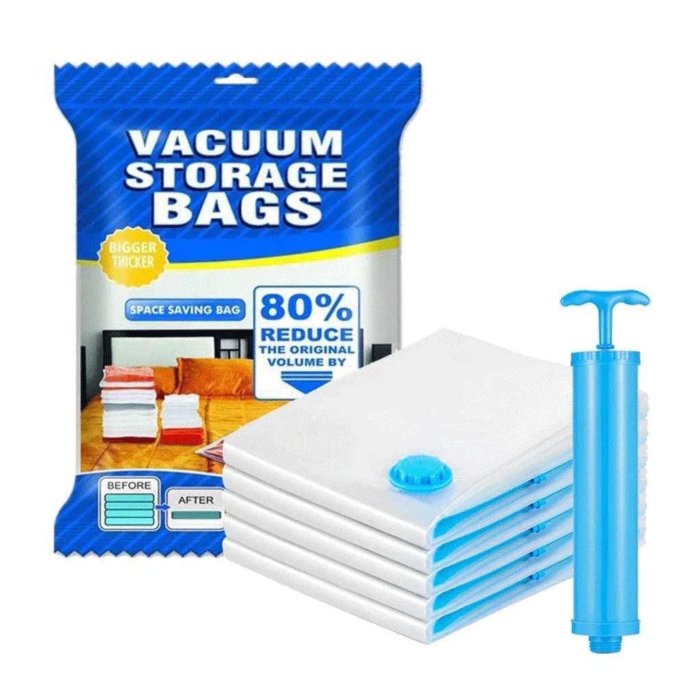 Vacuum Storage Bags – Space-Saving Compressed Bags for Bedding & Clothing, Up to 80% Storage