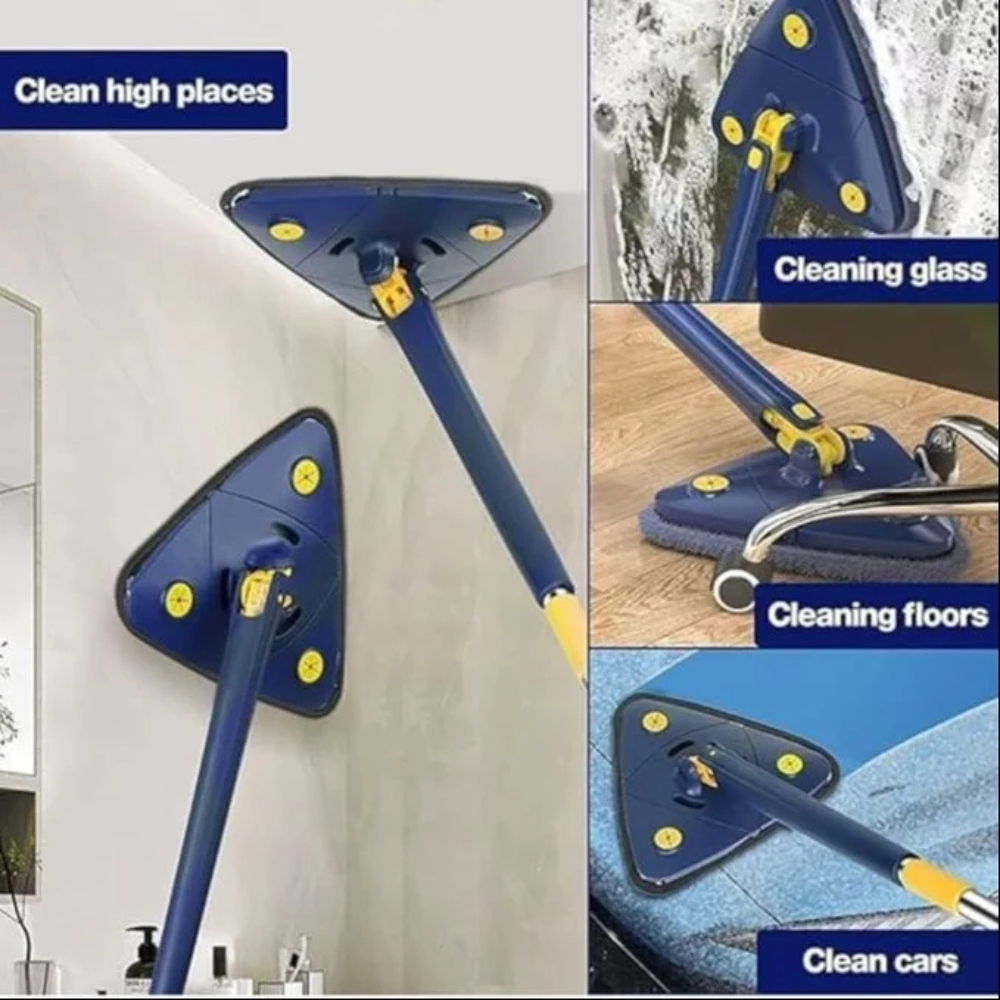 Triangle Twister Mop – 360° Rotating Triangular Mop for Versatile Floor Cleaning