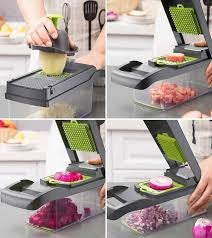 16-in-1 Multifunctional Vegetable & Fruit Cutter – Manual Slicer, Dicer & Chopper