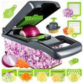 16-in-1 Multifunctional Vegetable & Fruit Cutter – Manual Slicer, Dicer & Chopper