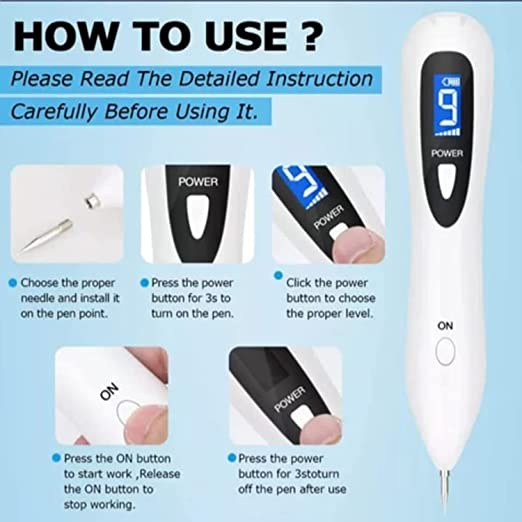 Professional Mole Removal Pen – Dark Spot, Warts & Skin Tag Remover Device – Painless & Portable