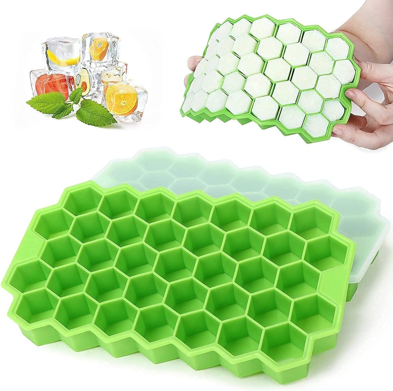 Premium Silicone Ice Cube Tray – Flexible Freezer Mold, 24 Cavities (BPA‑Free)