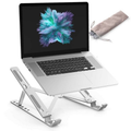 Folding Laptop Stand Metal Body – Adjustable Portable Riser